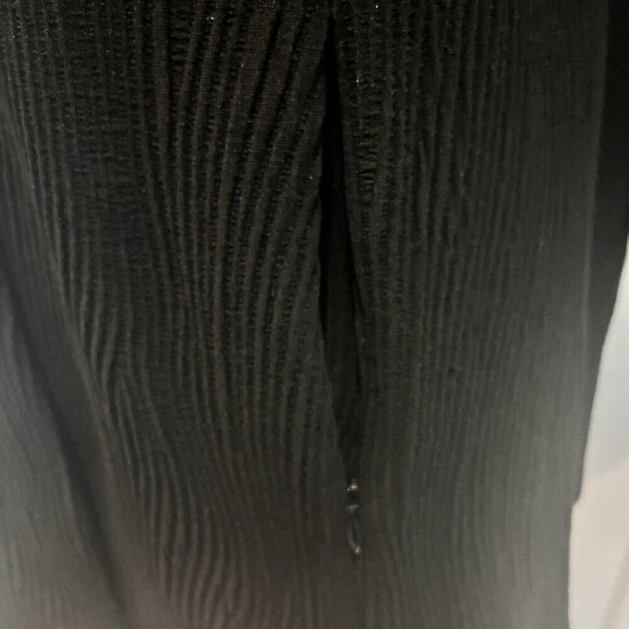 Black Eileen Fisher Jacket Size M Textured Snap Closure 3/4 Sleeve - Picture 8 of 10